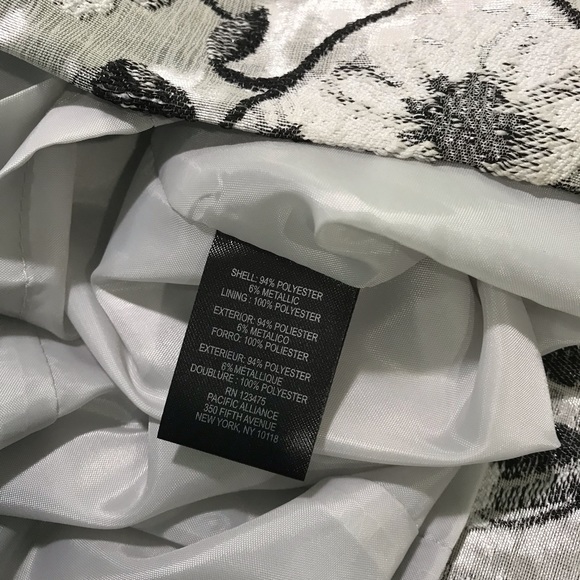 Tahari Silver Floral A-Line Dress - Women’s 2 NEW! - Picture 9 of 10